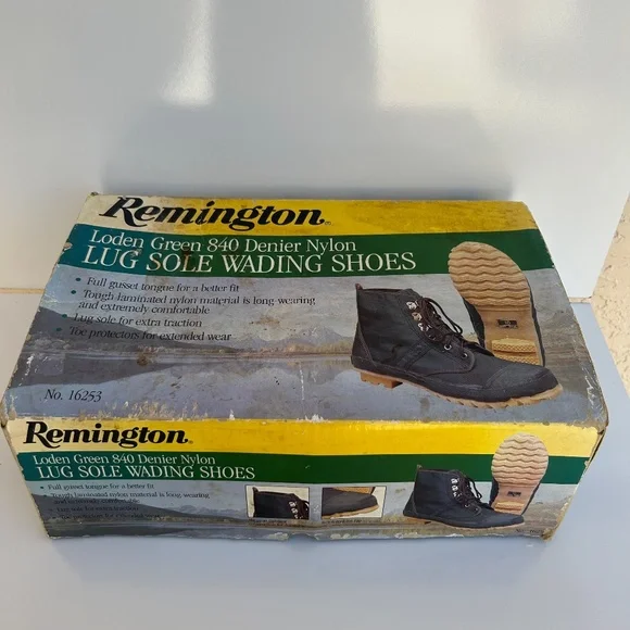 Remington 840 Denier Nylon Lace-up Boots Felt Bottom Steel Shank Wader Remington | Shoes | Remington Mens Lug Sole Wading Shoes  main image 3